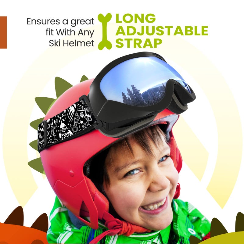 OutdoorMaster Kids Ski Goggles, Snow Goggles for Boys & Girls with 100% UV Protection - VLT 10.1% - Image 2